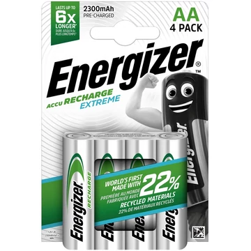 Akkumulátor AA ceruza 2300mAh Extreme 4 db/csomag, Energizer Akkumulátor AA ceruza 2300mAh Extreme 4 db/csomag, Energizer
