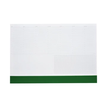 Asztali könyöklő fehér lapokkal zöld műbőrcsíkkal 570 x 390 mm  Realsystem 2026.