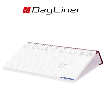 Asztali naptár Club 320 x 150 mm, fehér lapokkal bordó műbörrel borított tartóval Dayliner 2026. Asztali naptár Club 320 x 150 mm, fehér lapokkal bordó műbörrel borított tartóval Dayliner 2026.