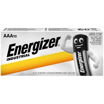 Elem AAA mikro LR03 Industrial 10 db/csomag, Energizer Elem AAA mikro LR03 Industrial 10 db/csomag, Energizer