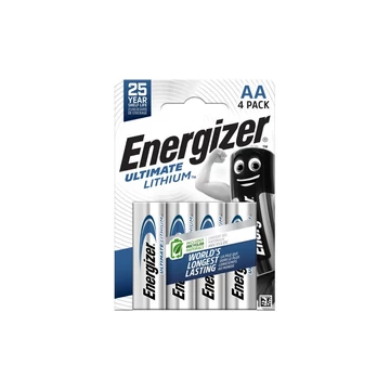 Elem AA ceruza LR06 Ultimate Lítium 4 db/csomag, Energizer Elem AA ceruza LR06 Ultimate Lítium 4 db/csomag, Energizer