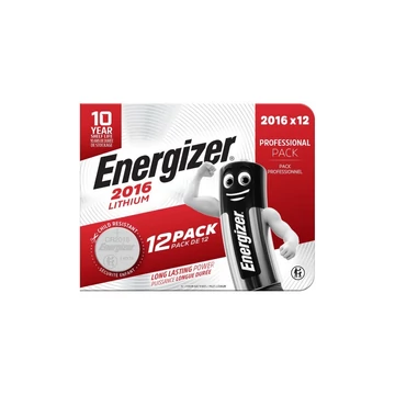 Elem gombelem CR2016 lítium 12 db/csomag, Energizer Elem gombelem CR2016 lítium 12 db/csomag, Energizer