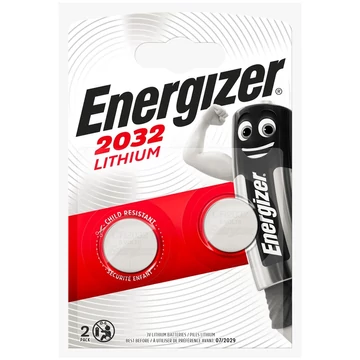 Elem gombelem CR2032 lítium 2 db/csomag, Energizer Elem gombelem CR2032 lítium 2 db/csomag, Energizer