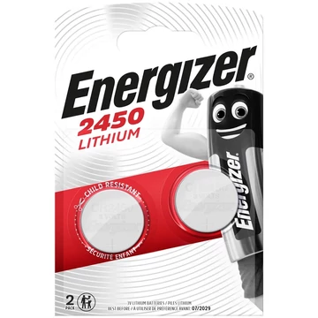 Elem gombelem CR2450 lítium 2 db/csomag, Energizer Elem gombelem CR2450 lítium 2 db/csomag, Energizer
