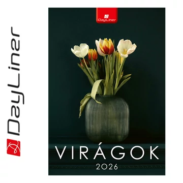 Falinaptár képes 230 x 330 mm, fehér lapokkal Virágok Dayliner 2026. Falinaptár képes 230 x 330 mm, fehér lapokkal Virágok Dayliner 2026.