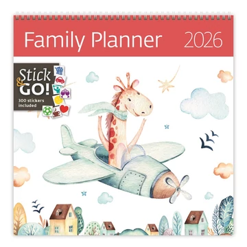 Falinaptár képes 300 x 300 mm, fehér lapokkal Family Planner Dayliner 2026. Falinaptár képes 300 x 300 mm, fehér lapokkal Family Planner Dayliner 2026.