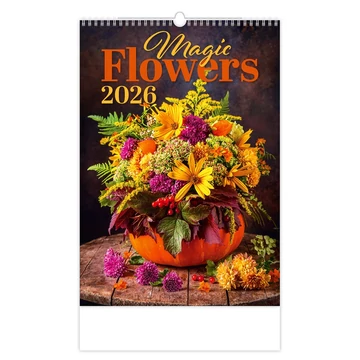 Falinaptár képes 315 x 450 mm, fehér lapokkal Magic Flowers Dayliner 2026. Falinaptár képes 315 x 450 mm, fehér lapokkal Magic Flowers Dayliner 2026.