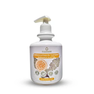 Folyékony krémszappan és tusfürdő 470 g Cleanne_Narancsos Folyékony krémszappan és tusfürdő 470 g Cleanne_Narancsos