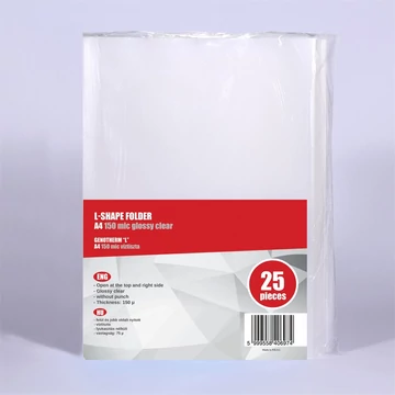 Genotherm `L` A4, 130 micron víztiszta Redin 25 db/csomag, Genotherm `L` A4, 130 micron víztiszta Redin 25 db/csomag,