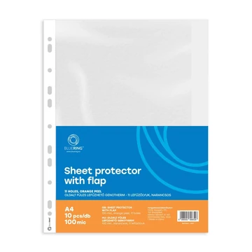 Genotherm lefűzhető, A4, 100 micron narancsos oldalt füles Bluering® 10 db/csomag,