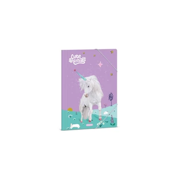 Gumis mappa A4 karton UNICORN