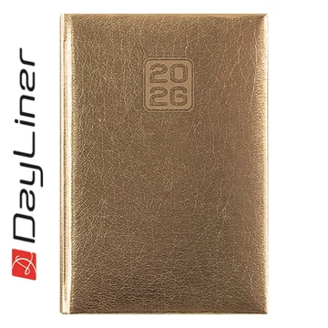 Határidőnapló Mirror A5 heti, fehér lapokkal arany Dayliner 2026. Határidőnapló Mirror A5 heti, fehér lapokkal arany Dayliner 2026.