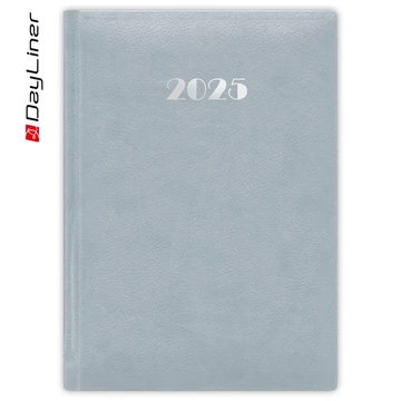 Határidőnapló Pellana A5 napi, fehér lapokkal szürke Dayliner 2026.