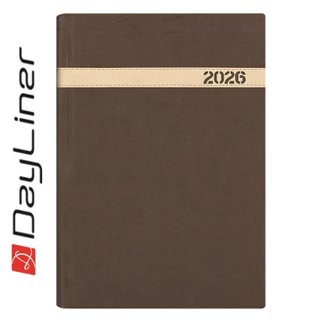 Határidőnapló The Boss A5 napi, fehér lapokkal barna Dayliner 2026. Határidőnapló The Boss A5 napi, fehér lapokkal barna Dayliner 2026.
