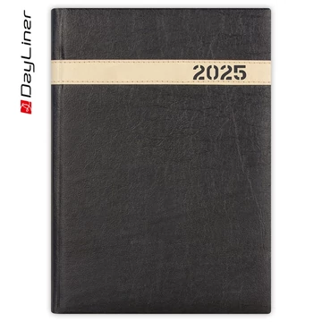 Határidőnapló The Boss A5 napi, fehér lapokkal fekete Dayliner 2026.