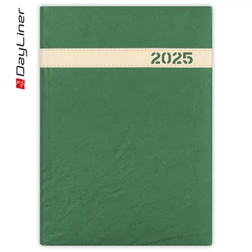Határidőnapló The Boss A5 napi, fehér lapokkal zöld Dayliner 2026.