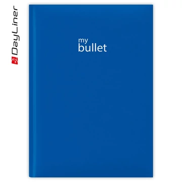 Keménytáblás notesz pontozott vonalozással Pannon A5 Bullet, fehér lapokkal Kék Dayliner 2026. Keménytáblás notesz pontozott vonalozással Pannon A5 Bullet, fehér lapokkal Kék Dayliner 2026.