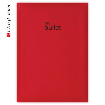 Keménytáblás notesz pontozott vonalozással Pannon A5 Bullet, fehér lapokkal piros Dayliner 2026. Keménytáblás notesz pontozott vonalozással Pannon A5 Bullet, fehér lapokkal piros Dayliner 2026.
