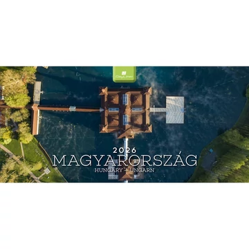 Képes asztali naptár Magyarország 320 x 150 mm, fehér lapokkal álló karton tartóval Dayliner 2026. Képes asztali naptár Magyarország 320 x 150 mm, fehér lapokkal álló karton tartóval Dayliner 2026.