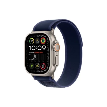 Okosóra APPLE Watch Ultra2 v2 Cellular 49mm Natural titanium Case with Blue Trail Loop - S/M Okosóra APPLE Watch Ultra2 v2 Cellular 49mm Natural titanium Case with Blue Trail Loop - S/M