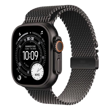Okosóra Apple Watch Ultra 3 Cellular 49mm Black Titanium Case with Black Titanium Milanese Loop - Medium Okosóra Apple Watch Ultra 3 Cellular 49mm Black Titanium Case with Black Titanium Milanese Loop - Medium