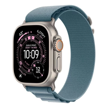 Okosóra Apple Watch Ultra 3 Cellular 49mm Natural Titanium Case with Light Blue Alpine Loop - Medium Okosóra Apple Watch Ultra 3 Cellular 49mm Natural Titanium Case with Light Blue Alpine Loop - Medium