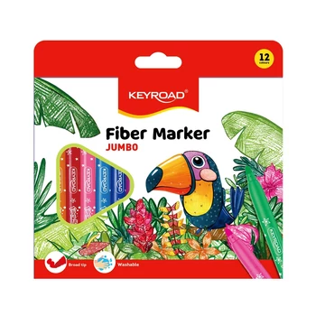 Rostirón, filctoll készlet 5 mm 12 db/bliszter Keyroad Jumbo vegyes színek