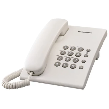 Telefonkészülék PANASONIC KX-TS500HGW (vezetékes) fehér Telefonkészülék PANASONIC KX-TS500HGW (vezetékes) fehér