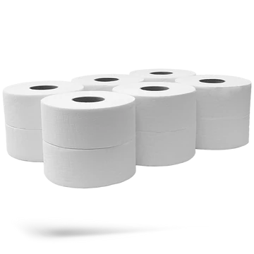 Toalettpapír 2 rétegű közületi átmérő: 19 cm 100 % cellulóz 100 m/tekercs 12 tekercs/csomag_Bluering®_hófehér