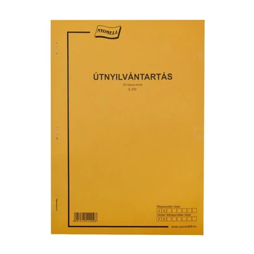 Útnyilvántartó 50lapos tömb A4, Útnyilvántartó 50lapos tömb A4,