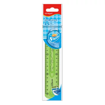 Vonalzó 15 cm, flexibilis Keyroad Flex Draw vegyes színek