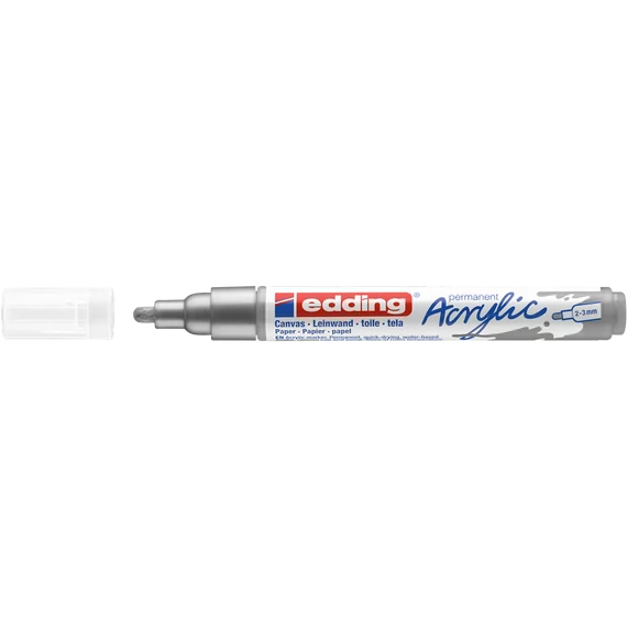 Akril marker 2-3mm, Edding 5100 ezüst