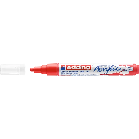 Akril marker 2-3mm, Edding 5100 piros