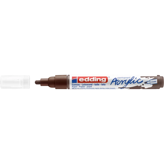Akril marker 2-3mm, Edding 5100 barna