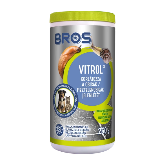 Csiga- és meztelencsigaölő szer 250 g Bros