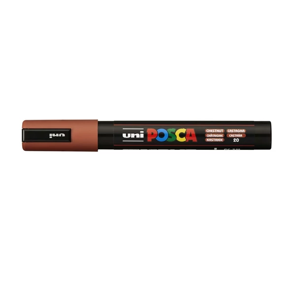Dekormarker 1,8-2,5mm, Uni Posca PC-5M gesztenyebarna