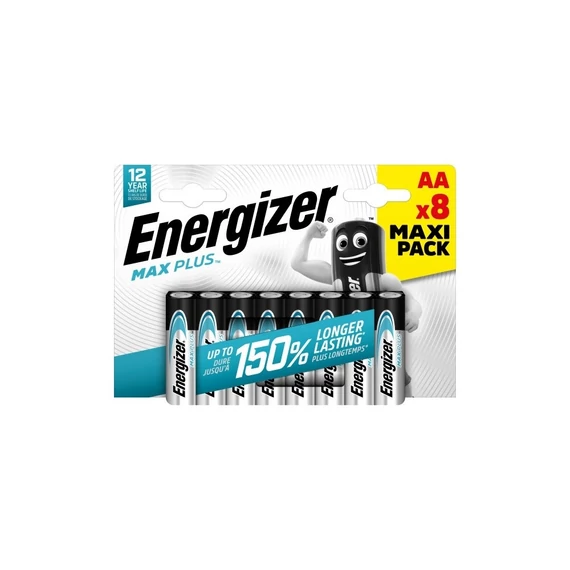 Elem AA ceruza LR06 Max Plus 8 db/csomag, Energizer Elem AA ceruza LR06 Max Plus 8 db/csomag, Energizer