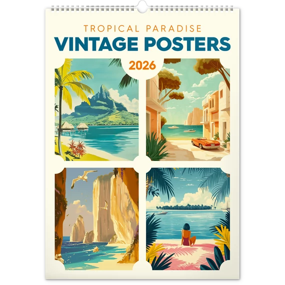 Falinaptár képes  330×460mm Vintage Posters-Tropical Paradise Realsystem 2026.