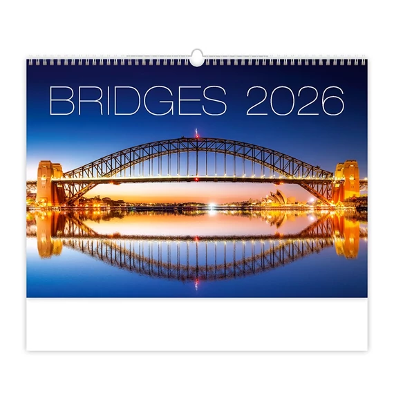 Falinaptár képes 450 × 315 mm, Bridges Dayliner 2026. Falinaptár képes 450 × 315 mm, Bridges Dayliner 2026.