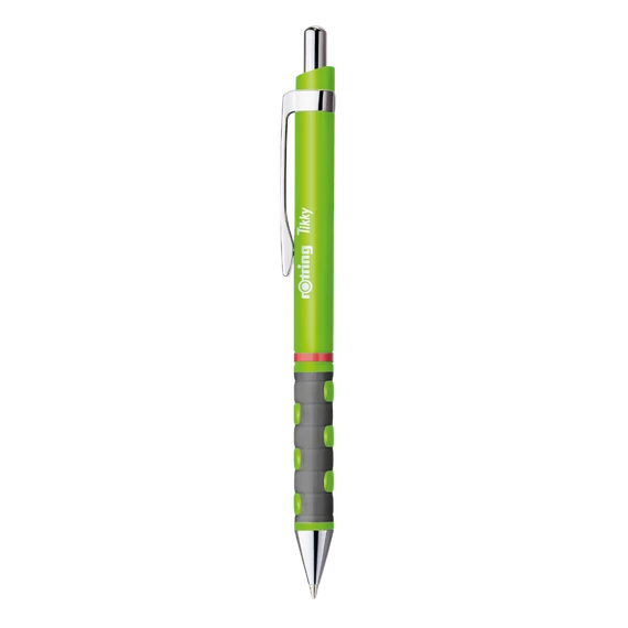 Golyóstoll neonzöld test, Rotring Tikky III, írásszín kék