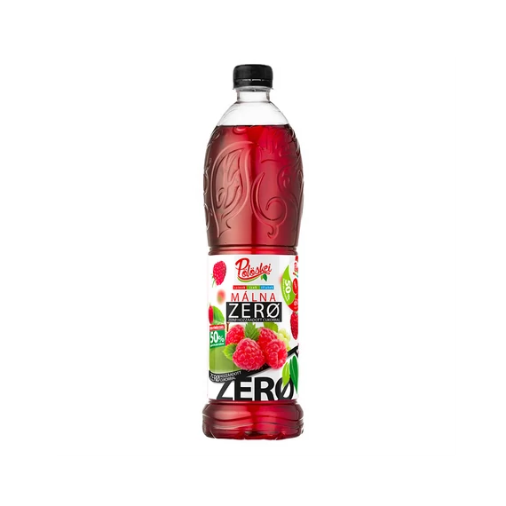 Gyümölcsszörp 1l, málna Zero Pölöskei