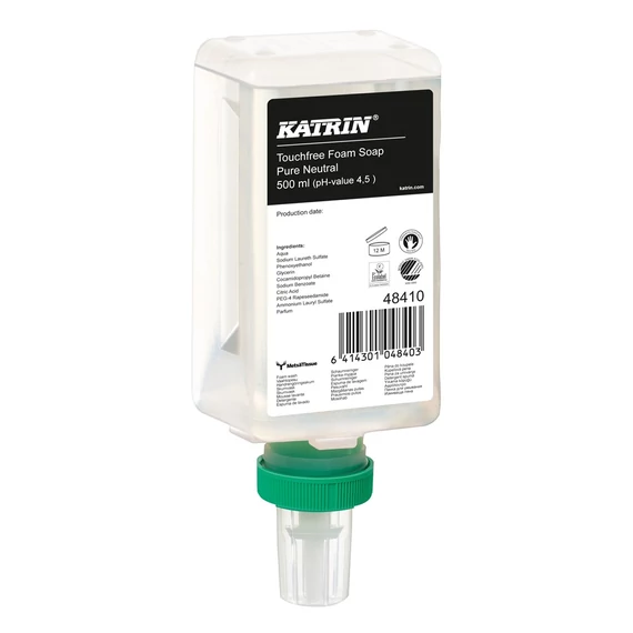 Habszappan 500 ml érintésmentes szenzoros adagolóba Pure Neutral illat Katrin Touchfree_48410