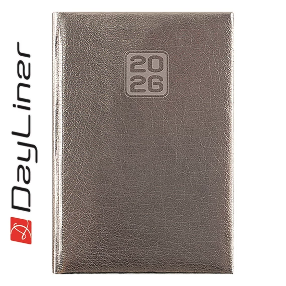 Határidőnapló Mirror A5 heti, fehér lapokkal ezüst Dayliner 2026. Határidőnapló Mirror A5 heti, fehér lapokkal ezüst Dayliner 2026.
