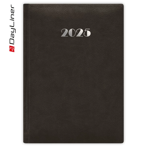 Határidőnapló Pellana A5 napi, fehér lapokkal fekete Dayliner 2026.