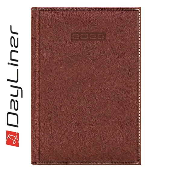 Határidőnapló Sherwood A5 napi, krémszínű lapokkal barnásvörös Dayliner 2026. Határidőnapló Sherwood A5 napi, krémszínű lapokkal barnásvörös Dayliner 2026.