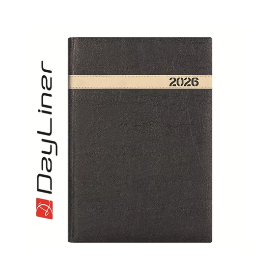 Határidőnapló The Boss A5 napi, fehér lapokkal fekete Dayliner 2026. Határidőnapló The Boss A5 napi, fehér lapokkal fekete Dayliner 2026.