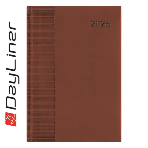 Határidőnapló Tucson A5 napi, fehér lapokkal barna Dayliner 2026. Határidőnapló Tucson A5 napi, fehér lapokkal barna Dayliner 2026.