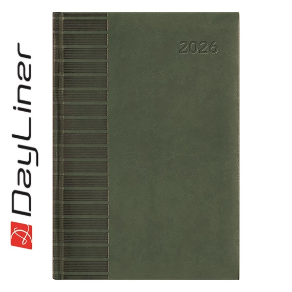Határidőnapló Tucson A5 napi, fehér lapokkal zöld Dayliner 2026. Határidőnapló Tucson A5 napi, fehér lapokkal zöld Dayliner 2026.