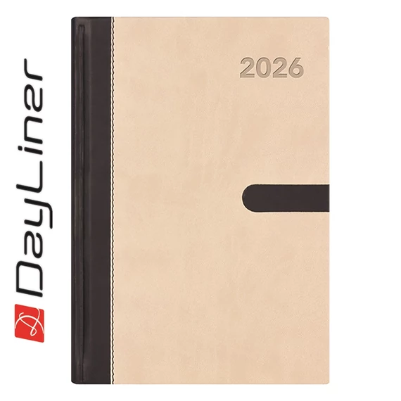 Határidőnapló Winner A5 napi, fehér lapokkal bézs Dayliner 2026. Határidőnapló Winner A5 napi, fehér lapokkal bézs Dayliner 2026.