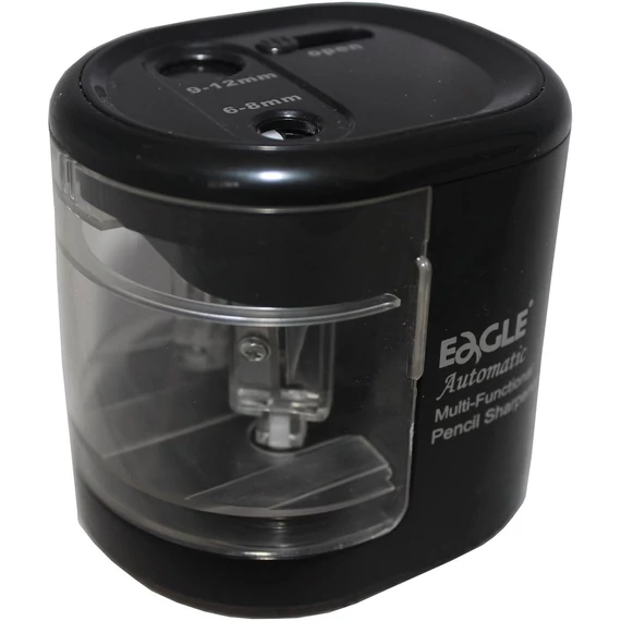 Hegyező asztali 2 lyukú elektromos elemes és hállózati adapterrel működtethető EG5161 Eagle fekete Hegyező asztali 2 lyukú elektromos elemes és hállózati adapterrel működtethető EG5161 Eagle fekete